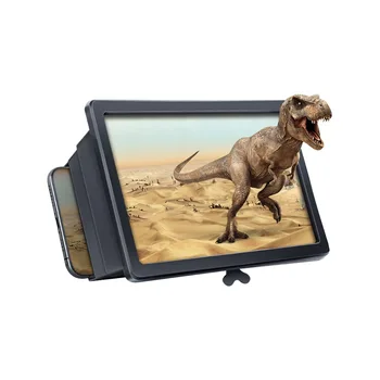 

8'' 3D Screen Magnifier,3D Screen Amplifier Mobile Phone Magnifying,with Bluetooth Speaker,HD Protable Movies,Phone Holder