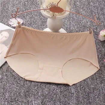 

5pcs/lot 4XL Plus Size Women Underwear Panties Soft High Quality Lady Briefs Seamless Ice Silk Underpants 40