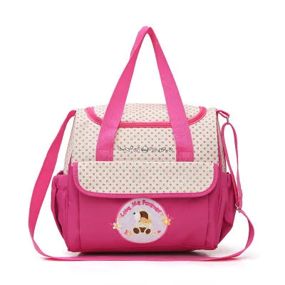 1pc small pink bag 5 шт./компл. мульти-functionbaby сумка из узорчатой ткани костюмы для мамы держатель для детской бутылочки мать мумия для беременных Сумки для подгузников наборы для ухода за кожей - Цвет: 1pc small pink bag