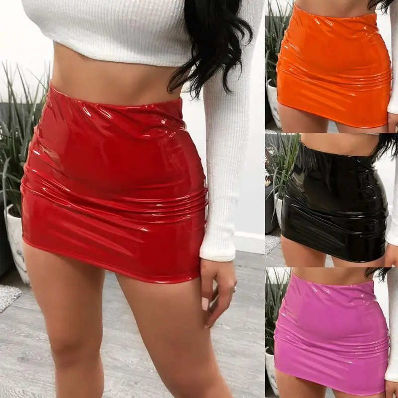 

Womens Sexy High Waist Mini Skirt Shiny Sequins Printed Skinny Package Hip Skirt Cocktail Party Festival Clubwear