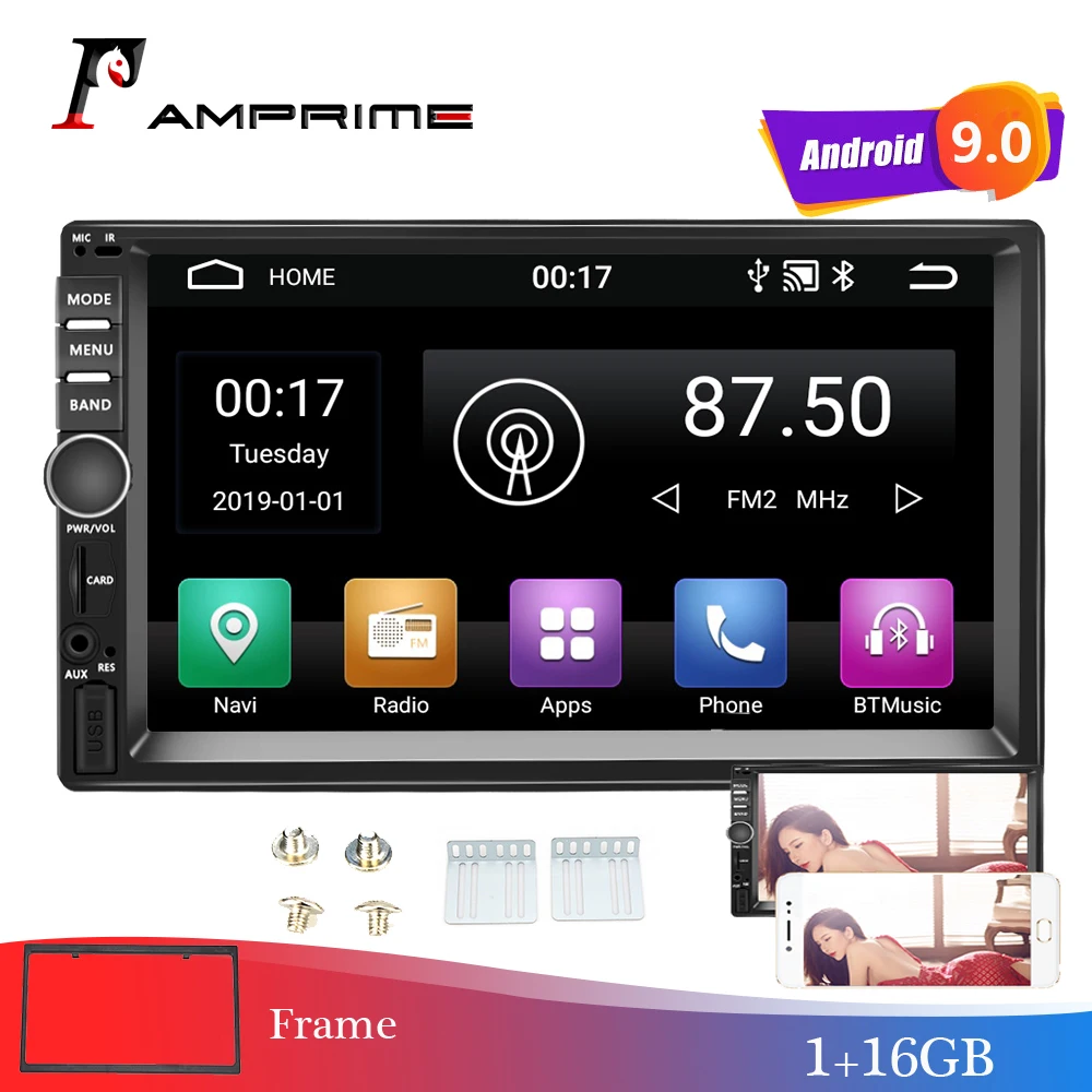 

AMPrime 2din Car Radio 7" Android Car Multimedia wifi GPS Autoradio Bluetooth Mirrorlink Stereo Radio FM USB Auto Audio player