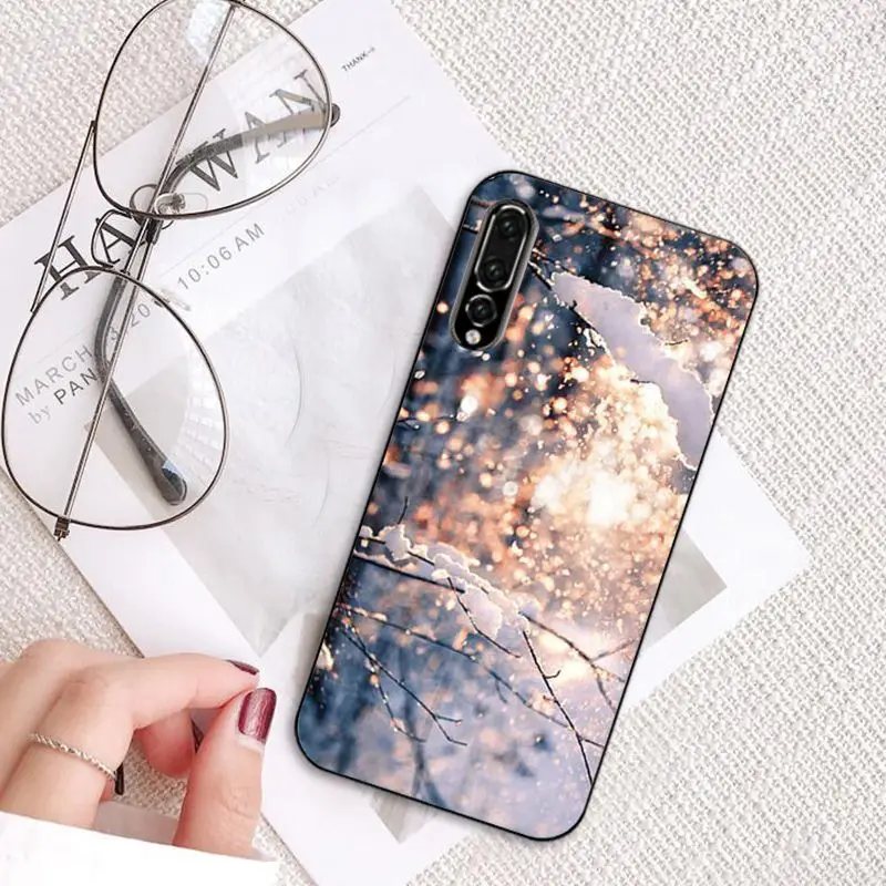 A12 Babaite Пейзаж Зима светильник снег чехол для телефона для huawei P20 P30 P20Pro P20Lite P30Lite Psmart P10 9lite - Цвет: A12