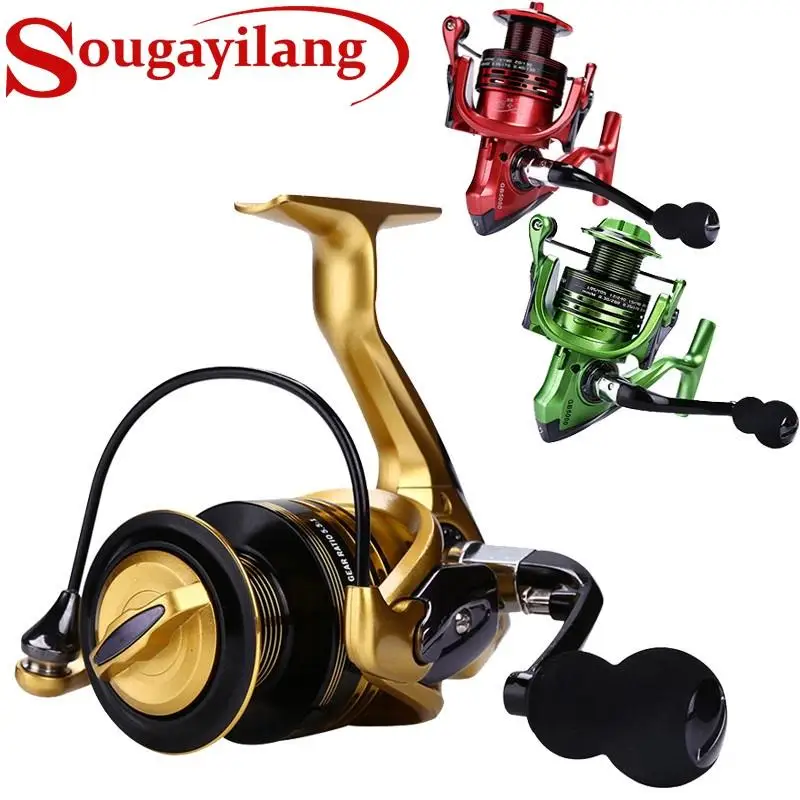 

Yumoshi Salt Water Fishing Reel Molinete Feeder Carretilha de pesca 12bb 5.5:1 High Quality Spinning Fishing Reels