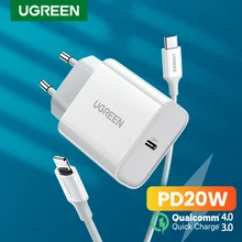 UGREEN PD şarj cihazı 20W iPhone için hızlı şarj 12X8 USB C tipi şarj cihazı Xiaomi hızlı şarj 4.0 3.0 şarj cihazı telefon şarj cihazı
