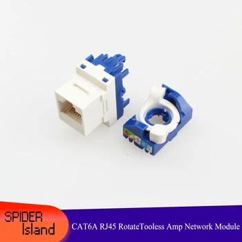 

CAT6 Keystone Network Cable Rj45 Connector Socket for Wall Plate Module CAT6 Tool free Lan Cable