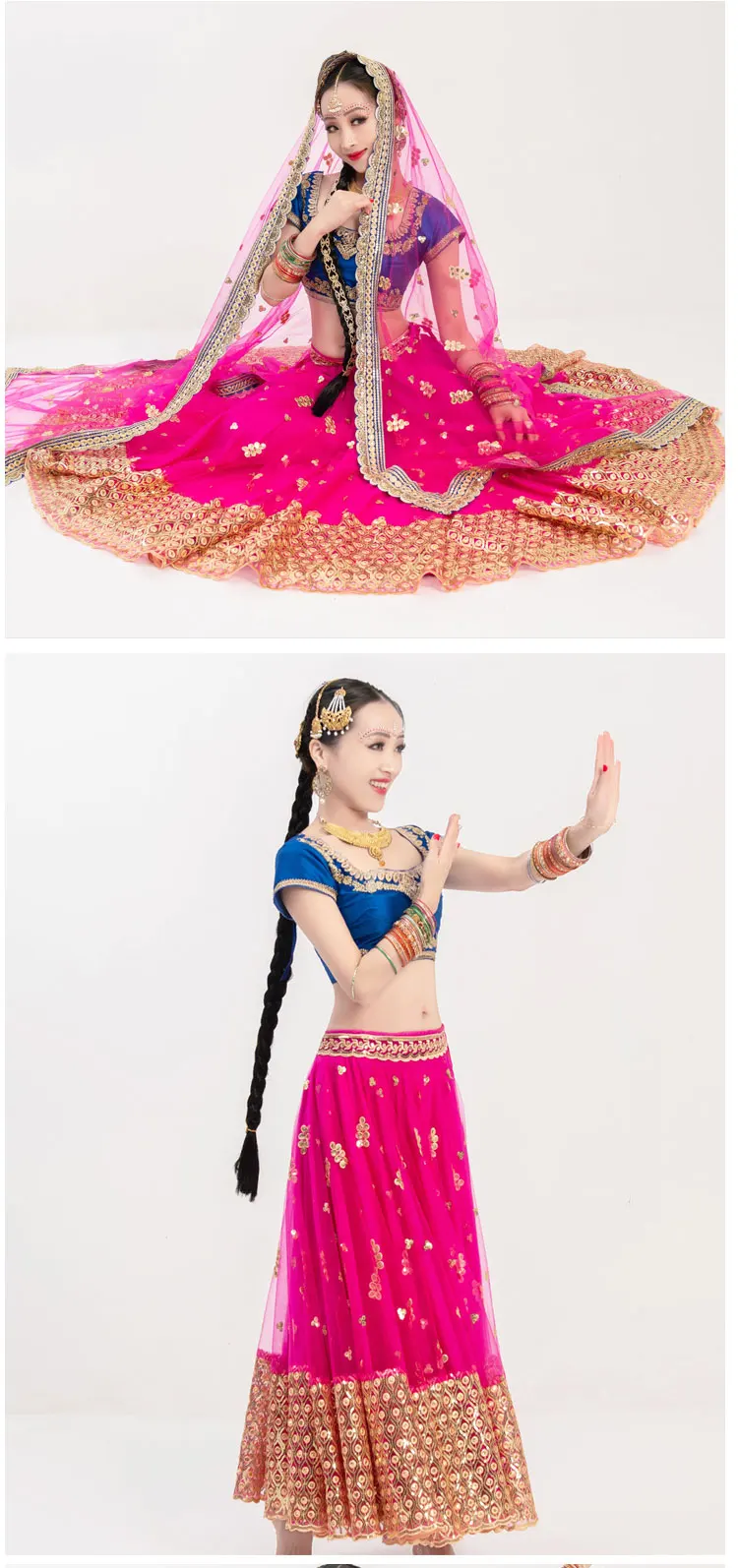 Новые индийские сари для женщин Индия ленха Анна танцы представление костюм женщина красивая съемка вышитые наборы
