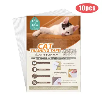 

10pcs Cat Scratching Tape Deterrent Anti Scratch Durable Sticker Couch Cat Dog Scratch Guards Mat Scraper Pet Accessories
