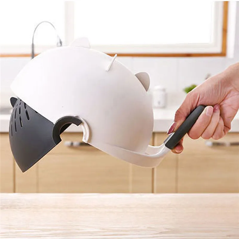 2 In 1 Kitchen Fruit Vegetable Washing Basket Self Balancing Colander Dumps Water But Keeps Food Upright Colanders@C