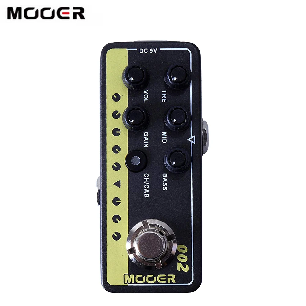 

MOOER Micro Digital British crunch Preamp Preamplifier Dual Channel 3 Band EQ 2 Working Modes Mini Effect Pedal True Bypass