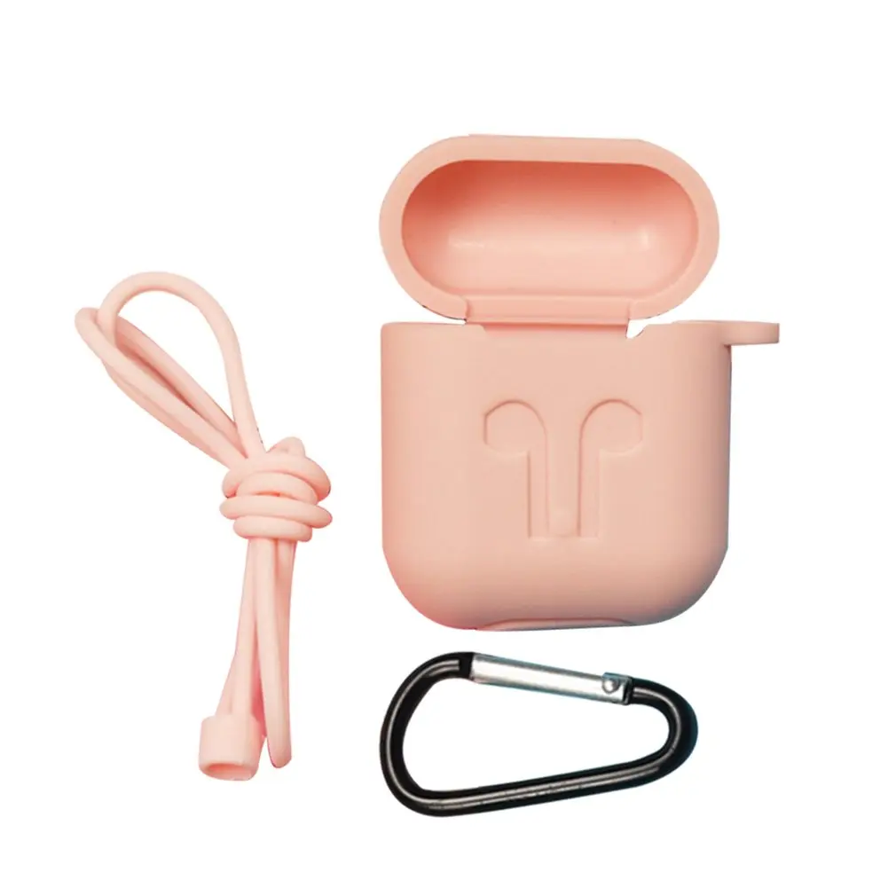 Силиконовый чехол для Airpods защитный анти-потеря провода наушники ремешок