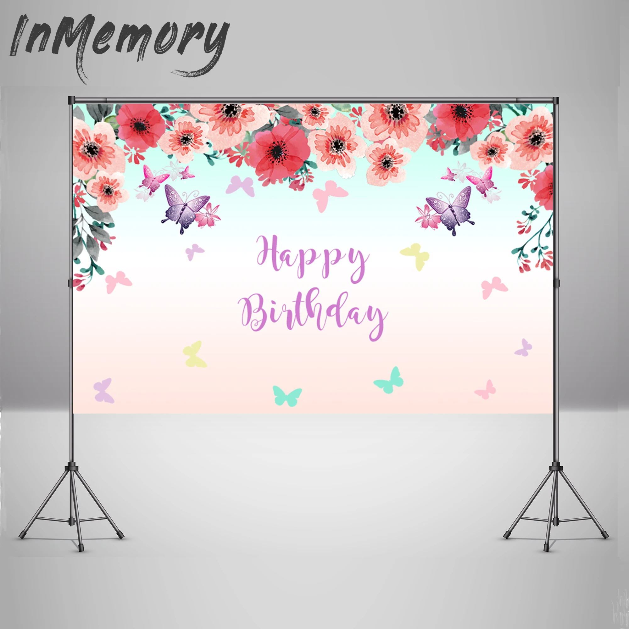

Spring Backdrops Flowers Fairy Tale Children Newborn Birthday Photo Background Butterfly Photography Backdrop