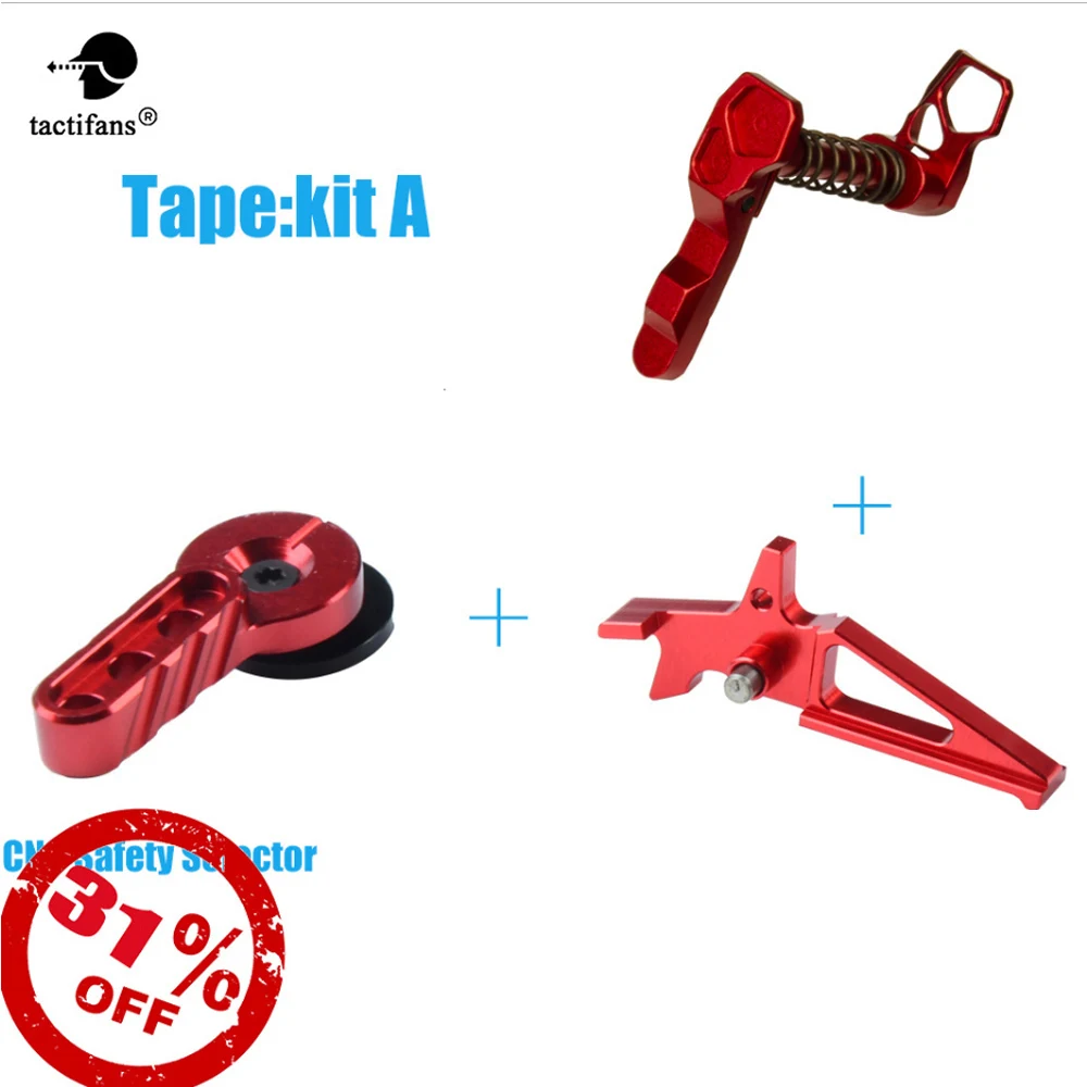Switch-Levers Release-Catch-Set Magazine Red-Accessories Safety Selector Aeg Airsoft