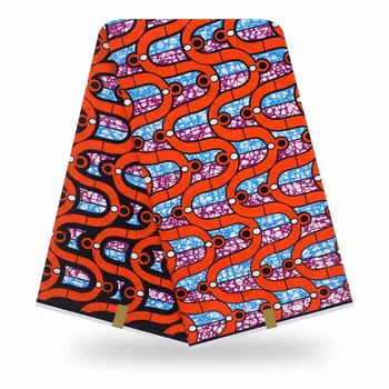 

High Quality 100% cotton African Nigerian Prints Angola wax Fabric Real Ghana Wax for Party Dress 6 yards