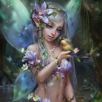 

Diamond Embroidery Full Drill 5D Sets Embroidery Flower Elf Kits Art Embroidery Home Leisure DIY Kits Art