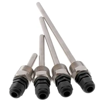 

4Pcs 50-200mm Stainless Steel Thermowell Protective Cover for Temperature Sensor C6UC