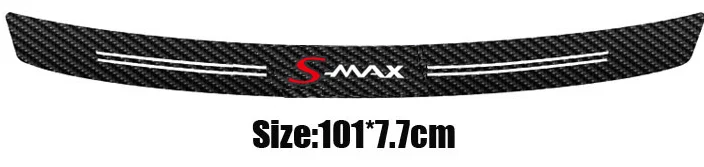 smax 101cmx7.7cm Углеродные волокнистые автомобильные наклейки для ford focus cmax smax - Название цвета: smax 101cmx7.7cm