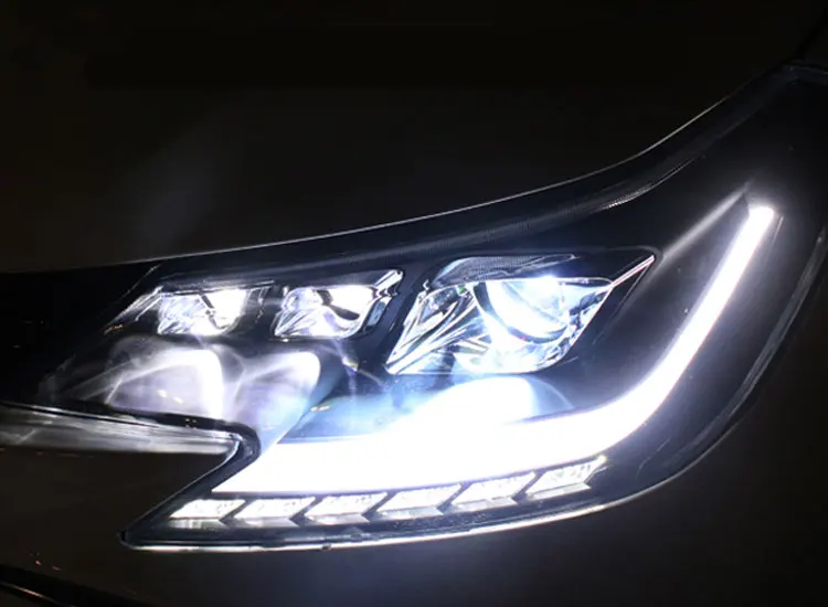 2 шт. автомобильный стиль светодиодный фары для Toyota Mark X 2013- для рейза Головной фонарь светодиодный DRL Объектив двойной луч H7 HID Xenon bi xenon