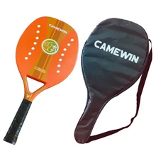 

Professional New Carbon Beach Tennis Racket Paddle EVA Friction Face Raqueta With Black Bag Sports Athletes Supply Padal