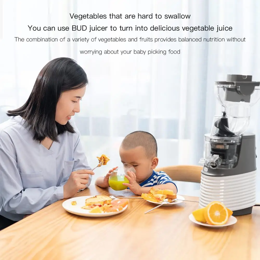 Youpin BUD Electric Juicer Large Caliber Fruit Separation Pomace Blender Machine Mixer Vegetables Food Processor