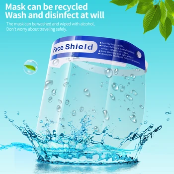 

20pcs Reusable Splash-proof Dust-proof Mask Head-mounted Transparent Protect Mask Adjustable Anti Droplet Protective Face Shield