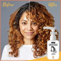 60ml Curly Hair Styling Cream Curl Enhancer Anti-Frizz Hair Curling Repairing Mousse for Natural Curls for Women Curling Cream