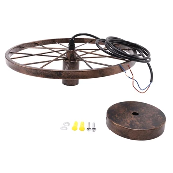 

Retro Iron Light Industrial Lamp Nordic Metal Wheel Lights Hanging Lamp E27 Indoor Lighting Ceiling Light Home Decor