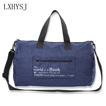 

New Fold Travel Bag Thicken Handbag Women's Waterproof Shoulder Bags Crossbody Bag High capacity Luggage Duffle Weekend package