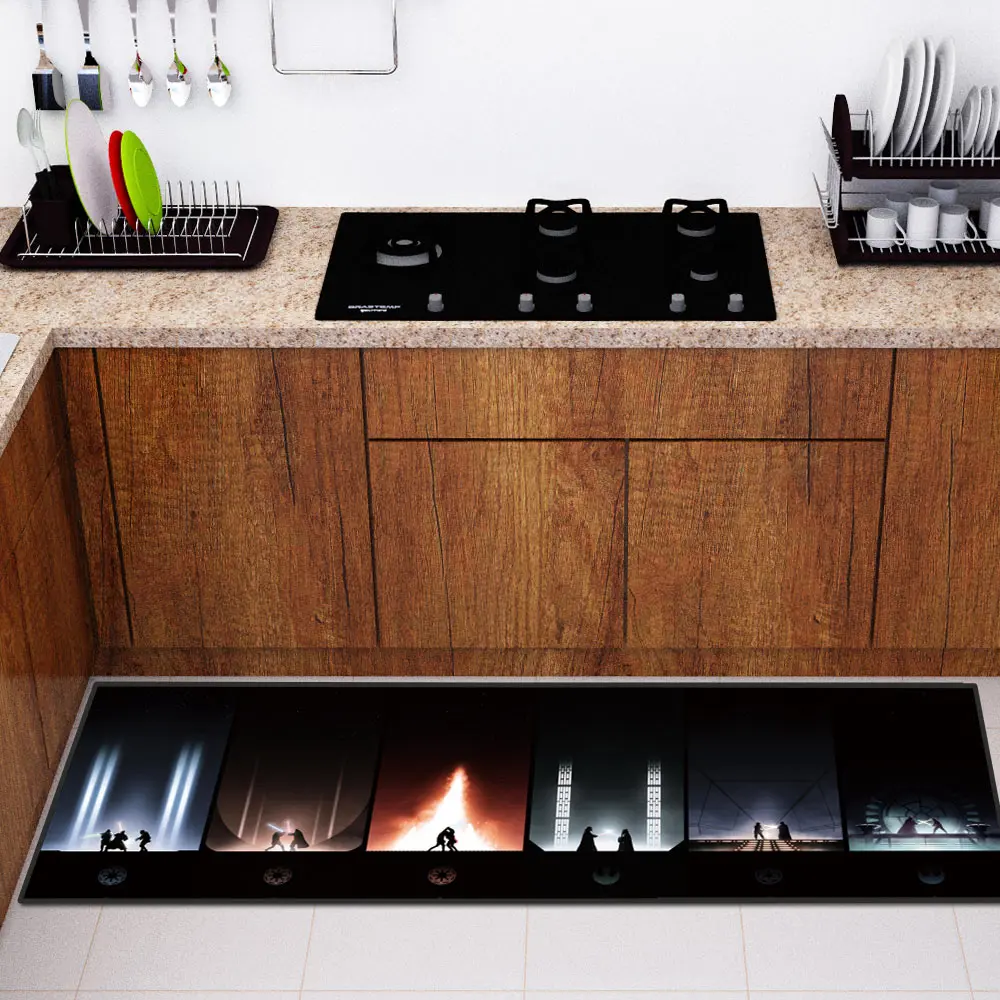 Звездные войны, вельбоа, напольный ковер, длинный дверной коврик, ковер для спальни, кухни, гостиной, нескользящий коврик - Цвет: Style 4