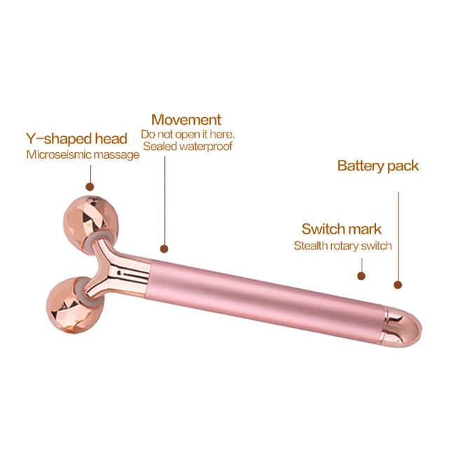 Electric Roller Beauty Bar Vibrating Facial Roller Massager Anti-Wrinkle Skin Care Roller Face Massager Lift Slimming Tool 5