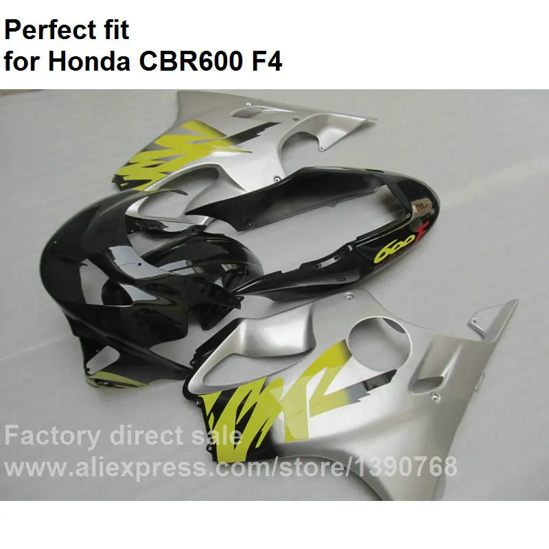 АБС-пластик Обтекатели для Honda CBR600 F4 1999 2000 серебро черный комплект обтекателей CBR 600 F4 99 00 FX25