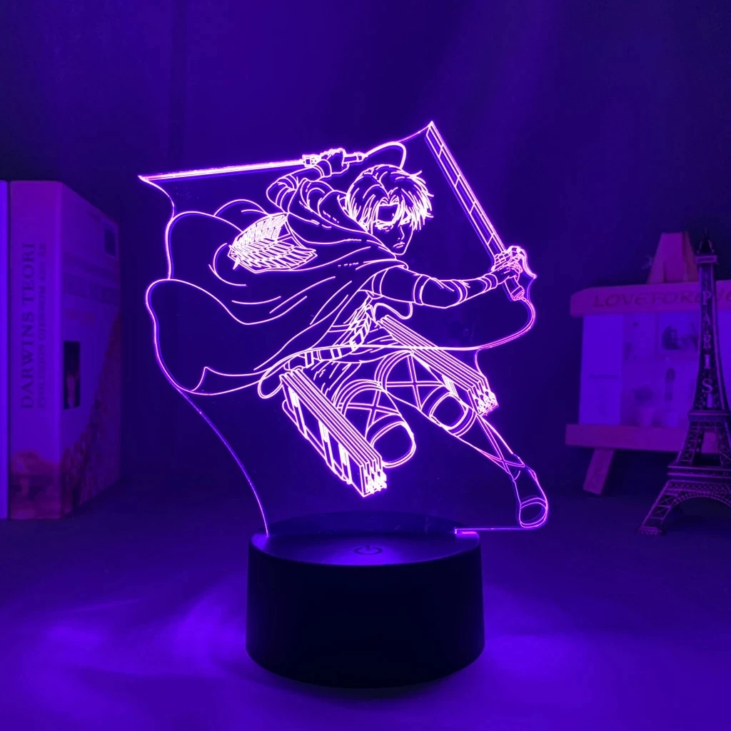 

3d лампа AOT Levi аниме атака на Титанов Levi Ackerman светодиодный ночсветильник лампа для спальни украшение детский подарок атака на Титан стол