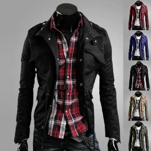

2018men's Jacket New Style Spring And Autumn Men Thin Casual Stand Collar Slim Fit Clip