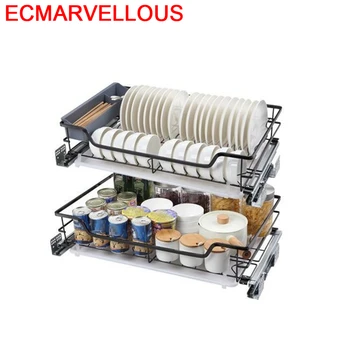 

Cupboard Cucina and Keuken Organizador Cocina Dish Rack Stainless Steel Organizer Cuisine Cozinha Kitchen Cabinet Storage Basket