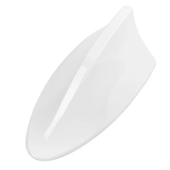 

White Shark Fin Shaped Self Adhesive Antenna Ornament for Car