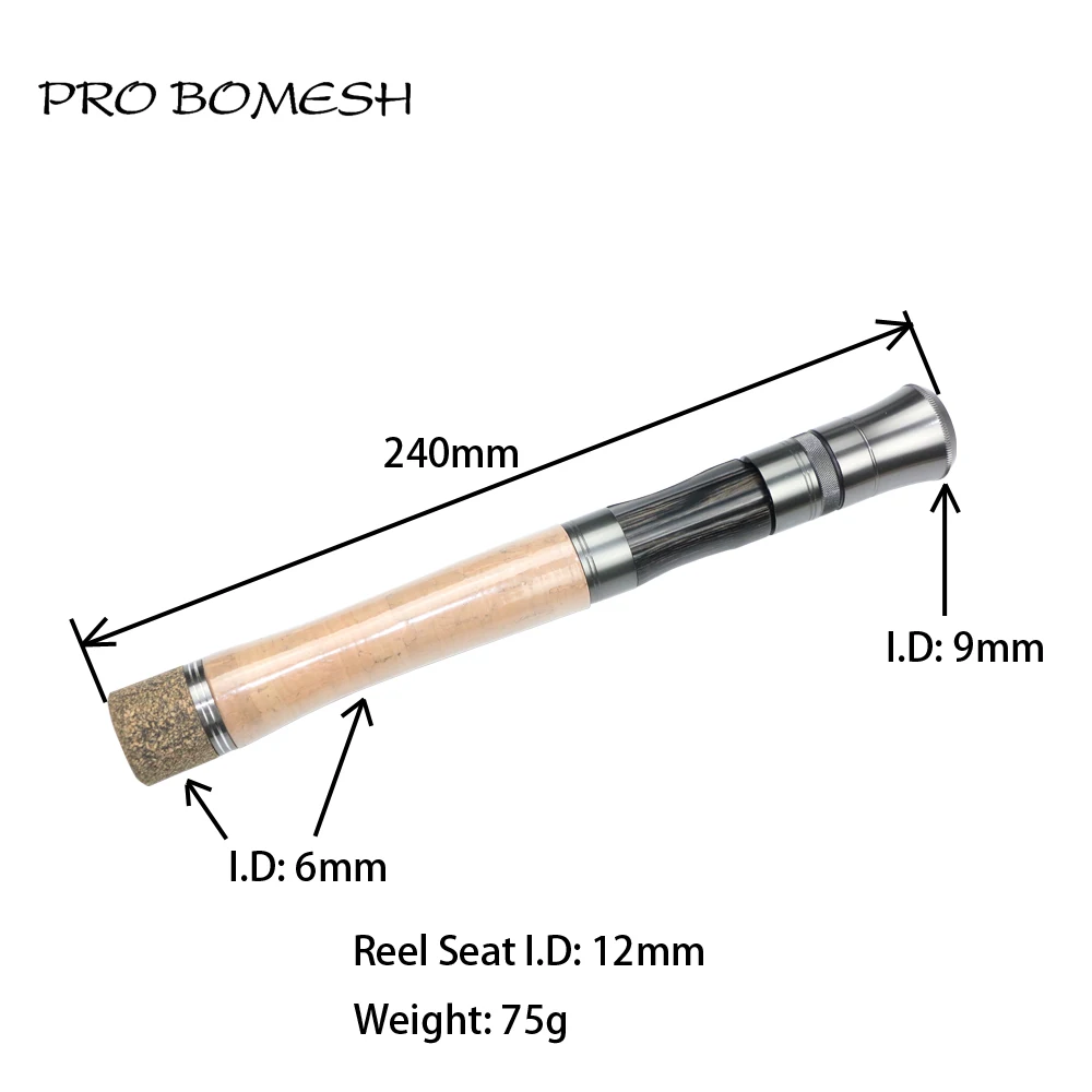 Pro Bomesh 1 Набор AA grade Cork Grip деревянный спиннинг Литой катушки сиденья набор металлический замок капот DIY форель Удочка аксессуар