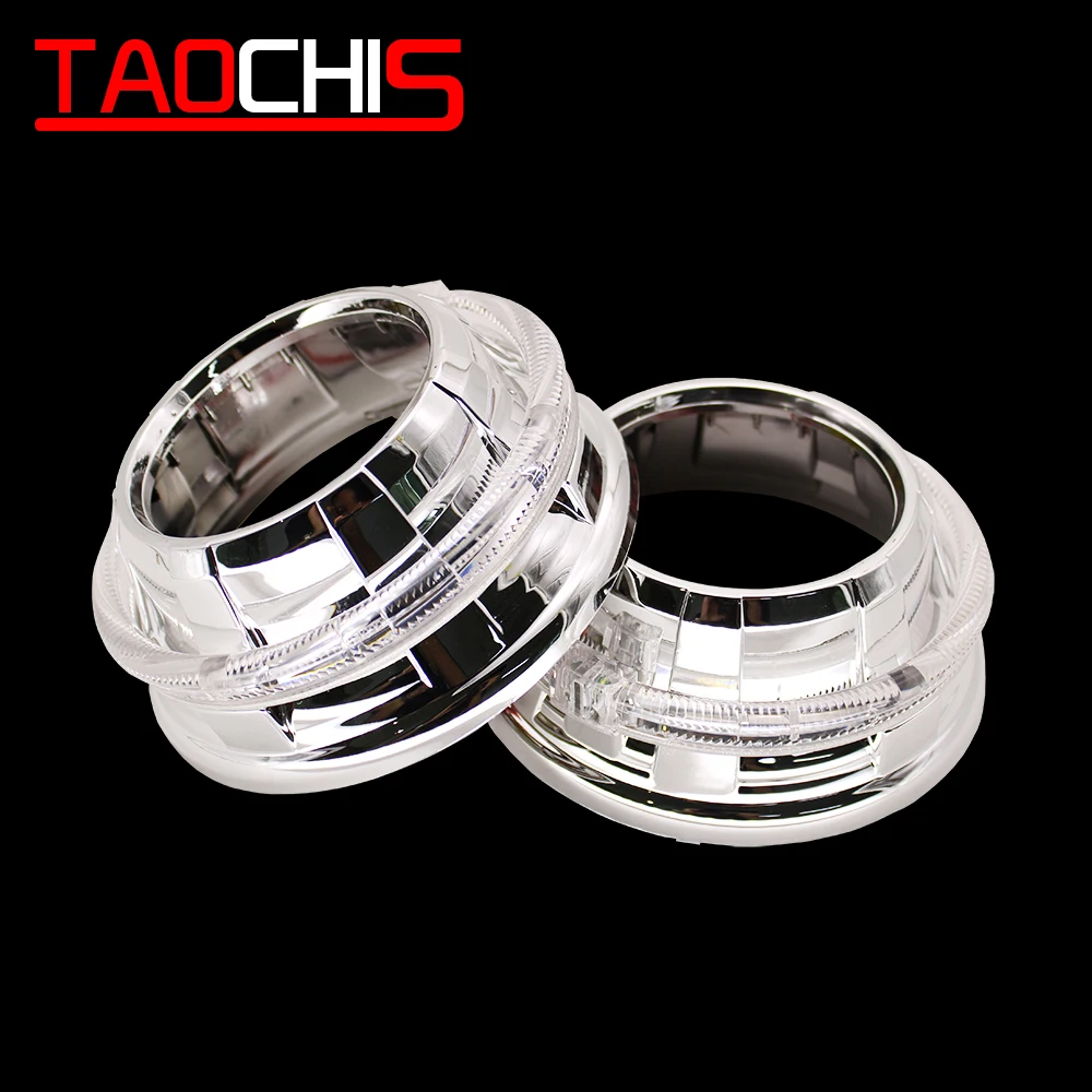 

Светодиодные фары TAOCHIS G105 3,0 дюйма, линзы проектора bi xenon, DRL, JG, хромированные, ангельские глазки, белый, красный, синий, желтый цвет