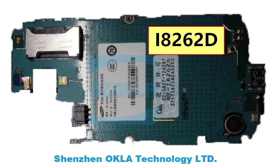 1 шт. б/у материнская плата для samsung Galaxy Core Duos I8262D от оригинального телефона материнская плата