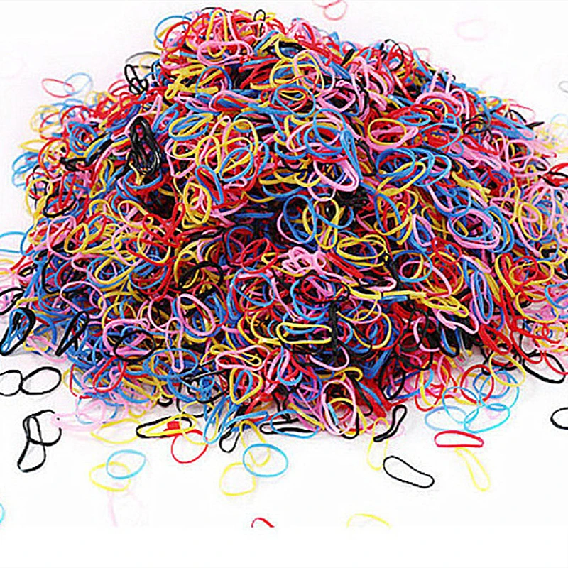 2500 Hair Bands Small Rubber Bands Fresh Hair Rings Children's Disposable Rubber Bands Colorful Headband Hair Accessories
