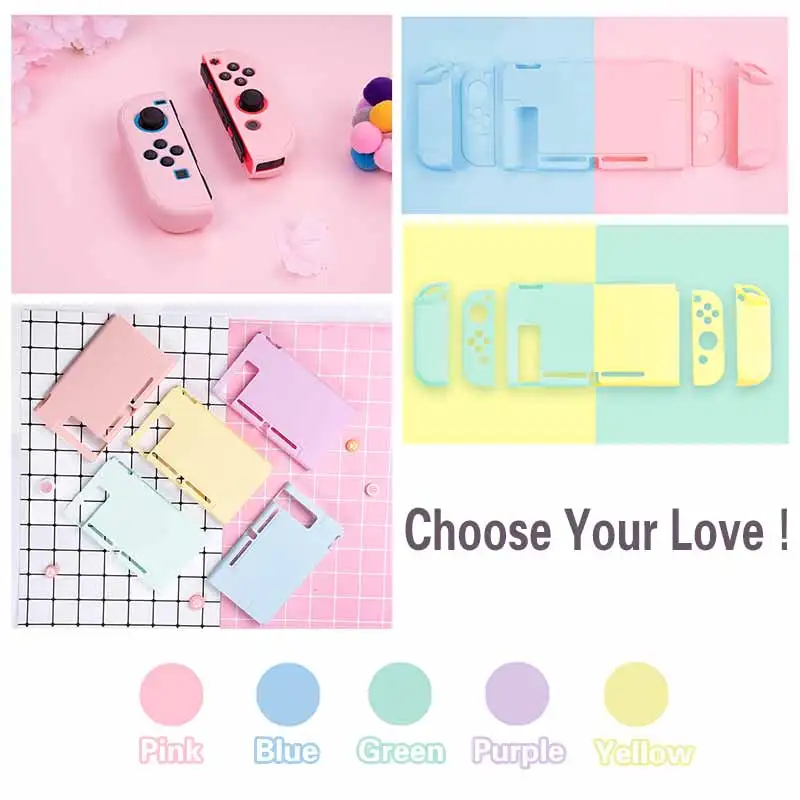 Koop Nintend Ns Schakelaar Vreugde Con Shell Beschermende Harde Pc Case Voor Nintendo Switch Ns Nx Gevallen Harde Kleurrijke Terug Cover shell Behuizing
