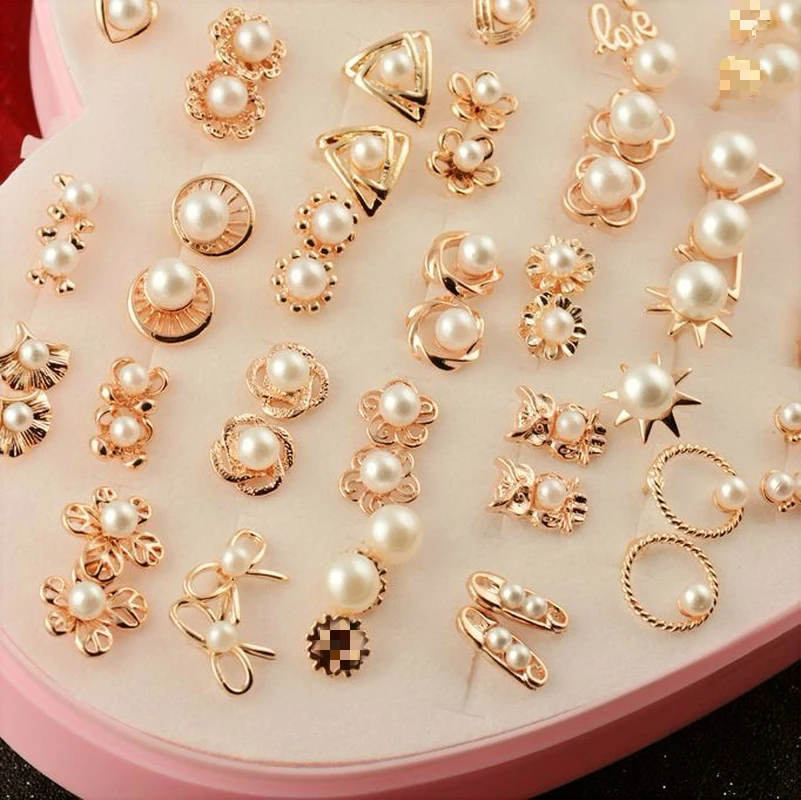 Женские серьги с искусственным жемчугом 36 пар/лот ювелирное изделие
