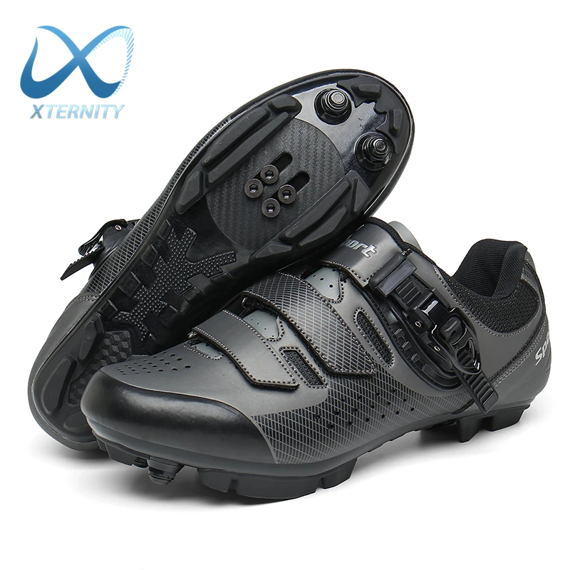 Nuevos zapatos de ciclismo anticolisión de gran tamaño MTB, zapatos profesionales de carreras para bicicleta de carretera SPD, zapatillas de deporte para bicicleta con bloqueo automático para hombres 1