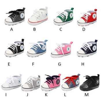 

0-12M Canvas Baby Sneaker Sport Shoes For Girls Boys Newborn Baby Walker Infant Toddler Soft Bottom Anti-slip Shoes