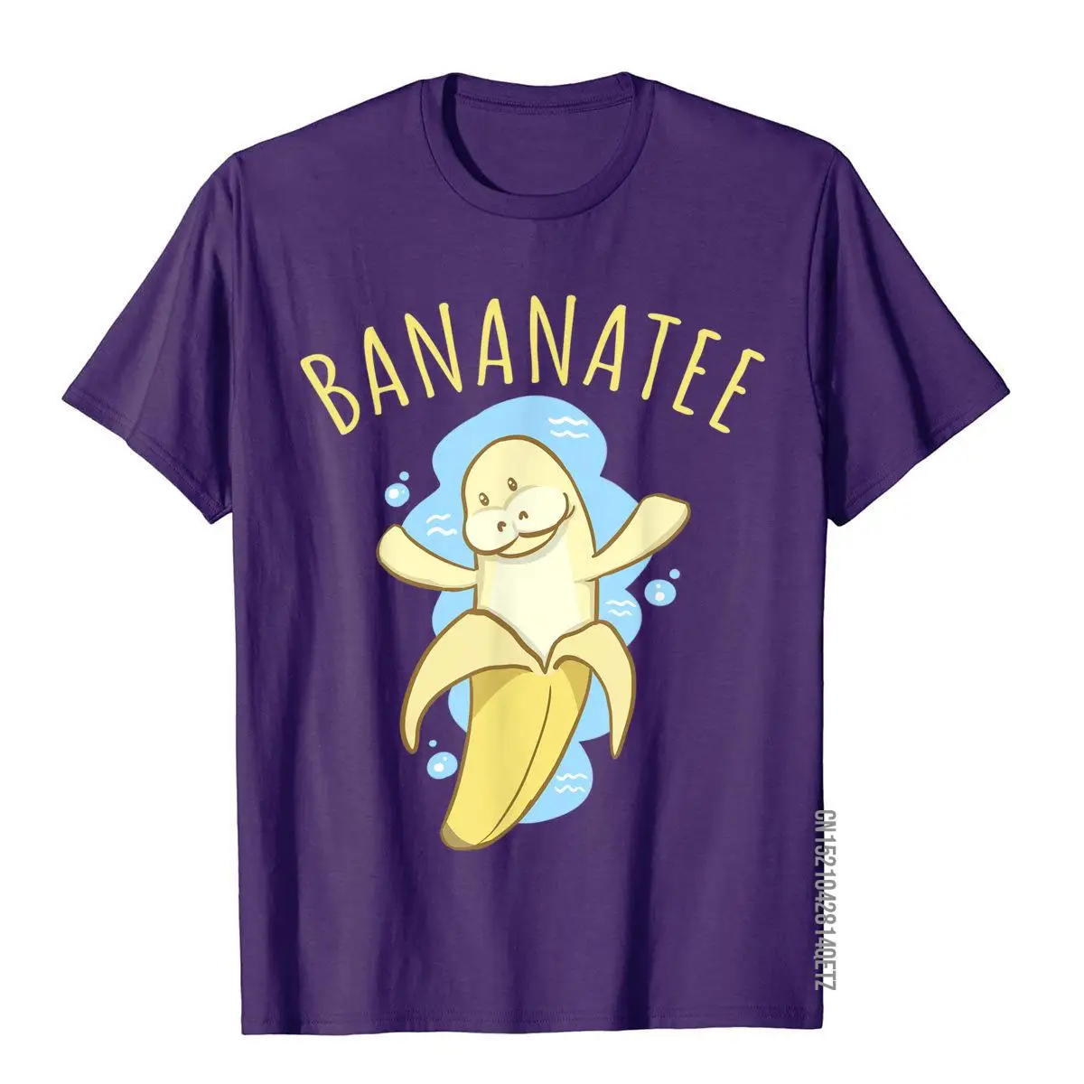 Bananatee Manatee Banana Dugong Pun Funny Fruit T Shirt__B8299purple