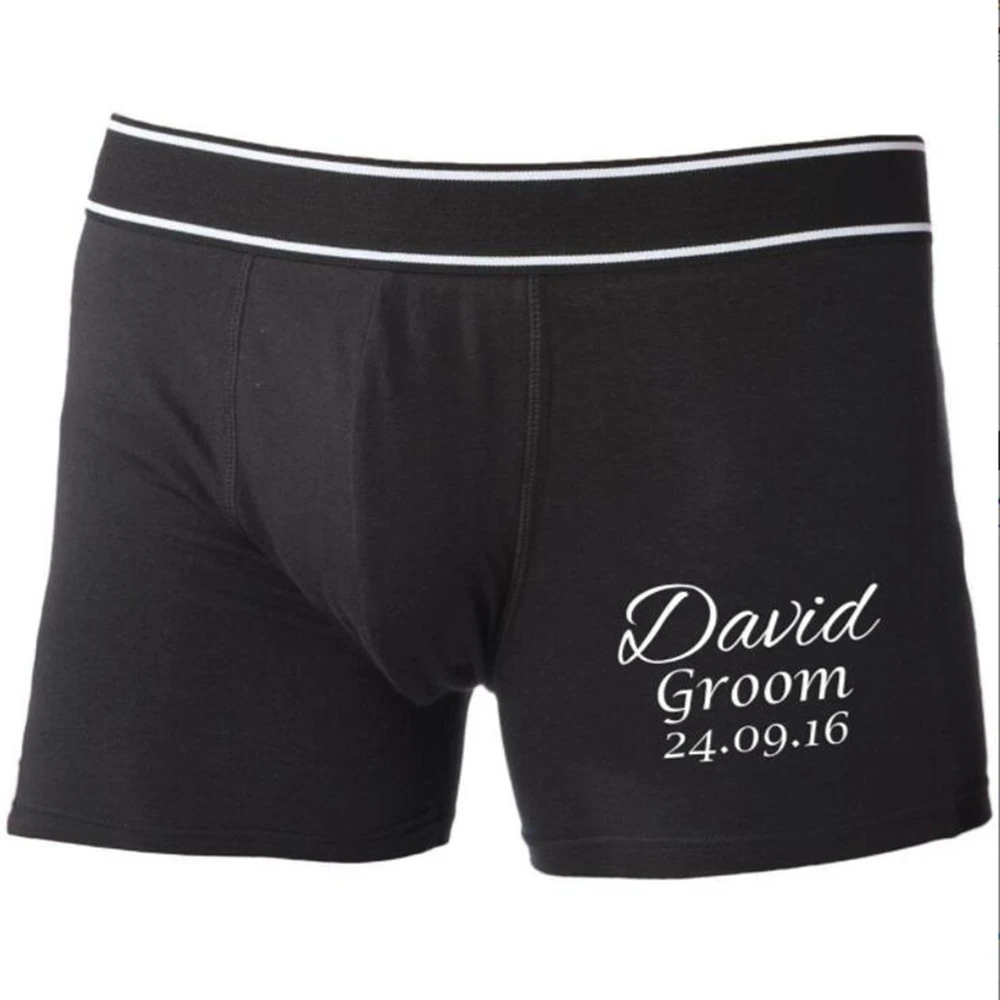 Customize Groom Boxer Shorts Personalised With Date & Name Property Of Mrs  Wedding Day Best Man Boxer Shorts Gift Underwear - Party Favors - AliExpress
