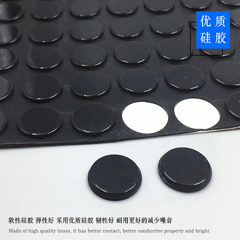 Clear Black anti slip silicone rubber plastic bumper damper shock absorber self-adhesive silicone feet pads 36pcs 15mm x 2mm