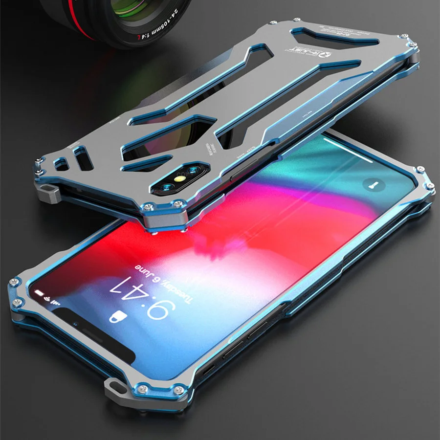 

Cool Metal Phone Case For iPhone XS Max Case Cover For iPhone XS R-JUST Gundam Aluminum Case Coque Capa Funda For iPhone XR