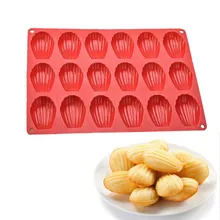 18 Even Madeleine Shell Silicone Madeleine Cookie Mold 100% Platinum Silicone Shell Biscuits Cake Bakeware Tools