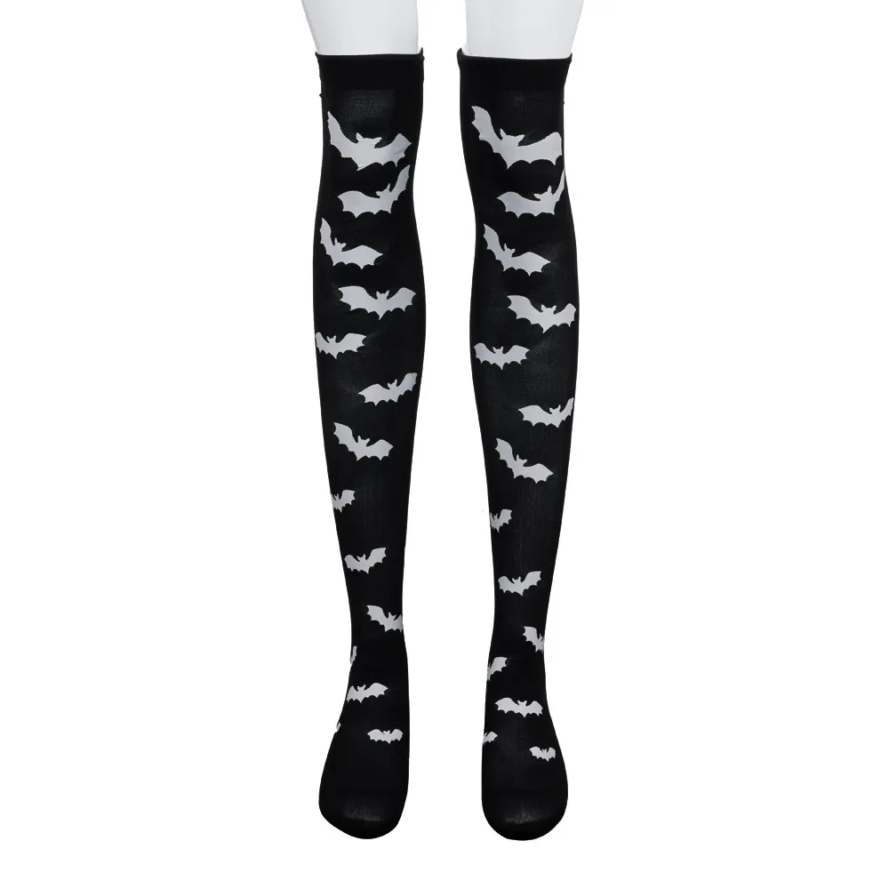 1 пара женские Хэллоуин ветер высокие чулки для женщин выше колена