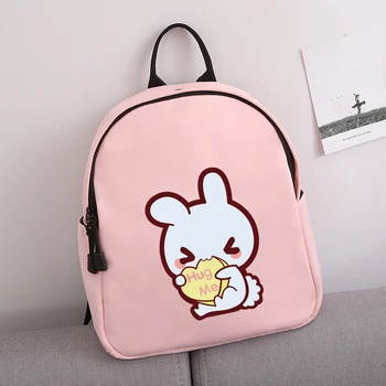 

2019 New Cute Rabbit Top Backpack Woman Fashion Lady Shoulders Waterproof Small Woman Backpack Letter Purse Mobile Phone Bag