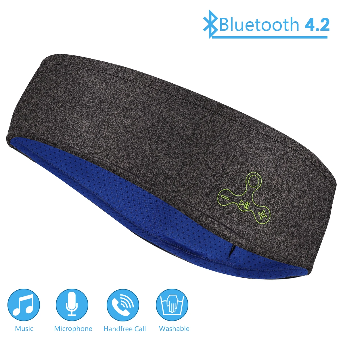 

SOONHUA Washable Sports Wireless Music Headband Headset Bluetooth Earphone Headphone For Running Gym Fitness Sleep Earpiece
